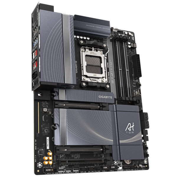 GIGABYTE B850 AI TOP AMD AM5 LGA 1718 Motherboard, ATX, DDR5, 3X M.2, PCIe 5.0, USB-C, WIFI7, 10GbE LAN, EZ-Latch - Image 3