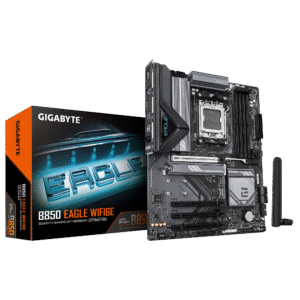 GIGABYTE B850 Eagle WIFI6E AMD AM5 LGA 1718 Motherboard, ATX, DDR5, 3X M.2, PCIe 5.0, USB-C, WIFI6E, 1GbE LAN, EZ-Latch