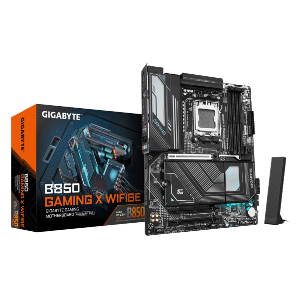 GIGABYTE B850 Gaming X WIFI6E AMD AM5 LGA 1718 Motherboard, ATX, DDR5, 3X M.2, PCIe 5.0, USB-C, WIFI6E, 2.5GbE LAN, EZ-Latch