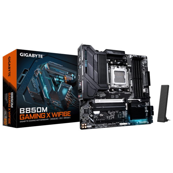 GIGABYTE B850M Gaming X WIFI6E AMD AM5 LGA 1718 Motherboard, mATX, DDR5, 2X M.2, PCIe 5.0, USB-C, WIFI6E, 2.5GbE LAN, EZ-Latch