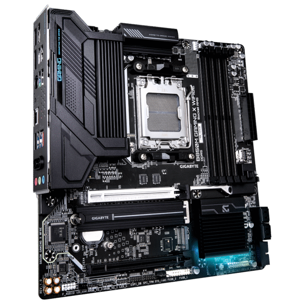 GIGABYTE B850M Gaming X WIFI6E AMD AM5 LGA 1718 Motherboard, mATX, DDR5, 2X M.2, PCIe 5.0, USB-C, WIFI6E, 2.5GbE LAN, EZ-Latch - Image 2