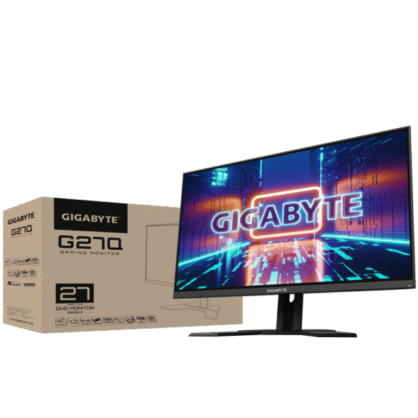 GIGABYTE G27Q" QHD IPS Gaming Monitor, 144Hz Refresh Rate, 1ms (MPRT), VESA Display HDR400, 2W x2 Speakers, 92% DCI-P3, HDMI 2.0 x2, Display port 1.2 x1, Black - Image 7