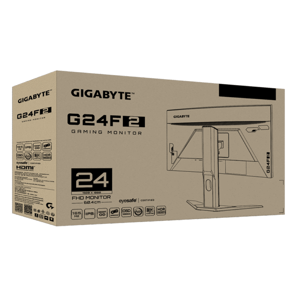 GIGABYTE G24F 2- 24" 165Hz/180Hz(OC) 1080P Gaming Monitor, 1920 x 1080 SS IPS Display, 1ms (MPRT) Response Time, 95% DCI-P3, 125% sRGB, 1x DisplayPort 1.2 (HDR ready), 2x HDMI 2.0, 3x USB 3.2 - Image 9