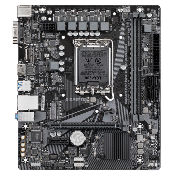 Gigabyte  H610M H V3 DDR4 Motherboard - Supports Intel Core 14th CPUs, 4+1+1 Hybrid Phases Digital VRM, up to 3200MHz DDR4, 1xPCIe 3.0 M.2, GbE LAN, USB 3.2 Gen 1 - Image 2