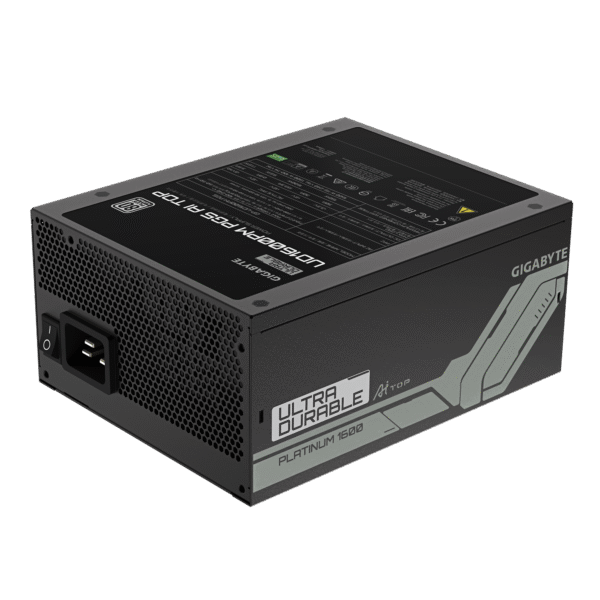 GIGABYTE UD1600PM PG5 AI TOP Fully Modular Power Suppler, 1600W Power, 80 PLUS Platinum Efficiency, 140mm Double Ball Bearing Fan, ATX 12V v3.1, PCIe Gen 5.0, Black - Image 3
