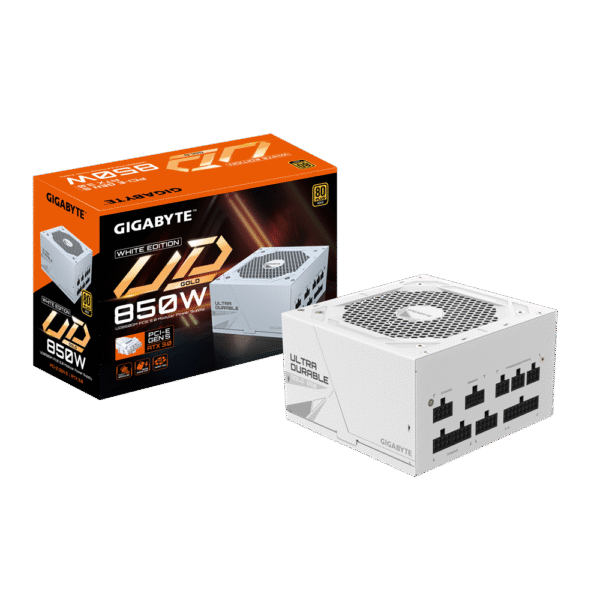 GIGABYTE GP-UD850GM PG5W - PCIe5.0 Ready - ATX3.0-850W 80 Plus Gold Certified - Fully Modular Power Supply