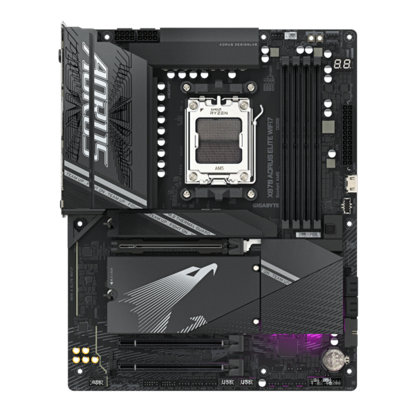 GIGABYTE X870 AORUS Elite WIFI7 AMD AM5 LGA 1718 Motherboard, ATX, DDR5, 4X M.2, PCIe 5.0, USB4, WIFI7, 2.5GbE LAN, EZ-Latch - Image 3