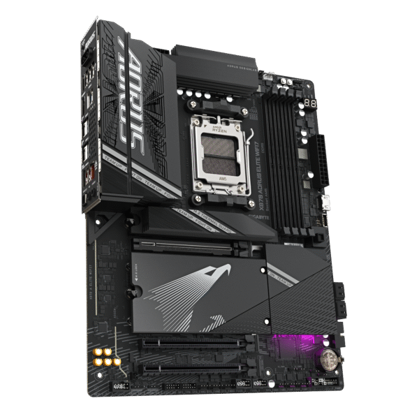 GIGABYTE X870 AORUS Elite WIFI7 AMD AM5 LGA 1718 Motherboard, ATX, DDR5, 4X M.2, PCIe 5.0, USB4, WIFI7, 2.5GbE LAN, EZ-Latch - Image 4