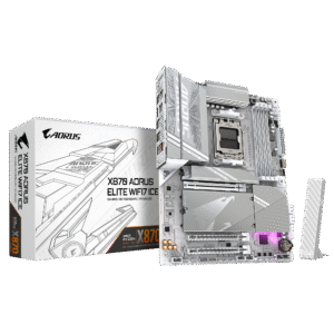 GIGABYTE X870 AORUS Elite WIFI7 ICE AMD AM5 LGA 1718 Motherboard, ATX, DDR5, 4X M.2, PCIe 5.0, USB4, WIFI7, 2.5GbE LAN, EZ-Latch