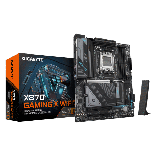 GIGABYTE X870 Gaming X WIFI7 AMD AM5 LGA 1718 Motherboard, ATX, DDR5, 3X M.2, PCIe 5.0, USB4, WIFI7, 2.5GbE LAN, EZ-Latch