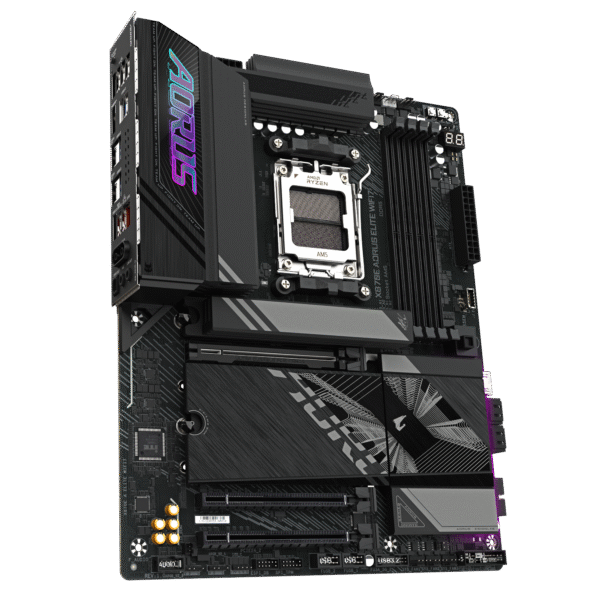 GIGABYTE X870E AORUS Elite WIFI7 AMD AM5 LGA 1718 Motherboard, ATX, DDR5, 4X M.2, PCIe 5.0, USB4, WIFI7, 2.5GbE LAN, EZ-Latch - Image 3