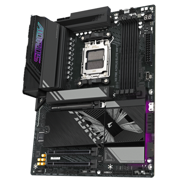 GIGABYTE X870E AORUS Elite WIFI7 AMD AM5 LGA 1718 Motherboard, ATX, DDR5, 4X M.2, PCIe 5.0, USB4, WIFI7, 2.5GbE LAN, EZ-Latch - Image 5