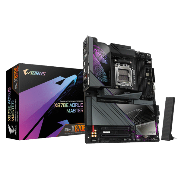 GIGABYTE X870E AORUS Master AMD AM5 LGA 1718 Motherboard, ATX, DDR5, 4X M.2, PCIe 5.0, USB4, WIFI7, 5GbE LAN, EZ-Latch - Image 4