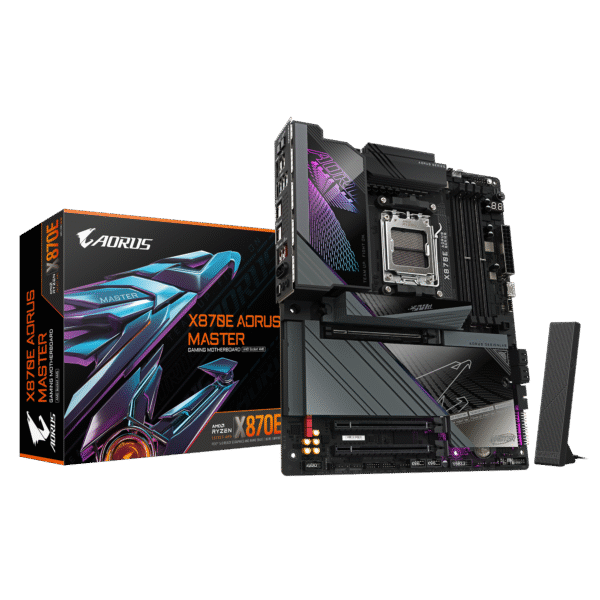 GIGABYTE X870E AORUS Master AMD AM5 LGA 1718 Motherboard, ATX, DDR5, 4X M.2, PCIe 5.0, USB4, WIFI7, 5GbE LAN, EZ-Latch