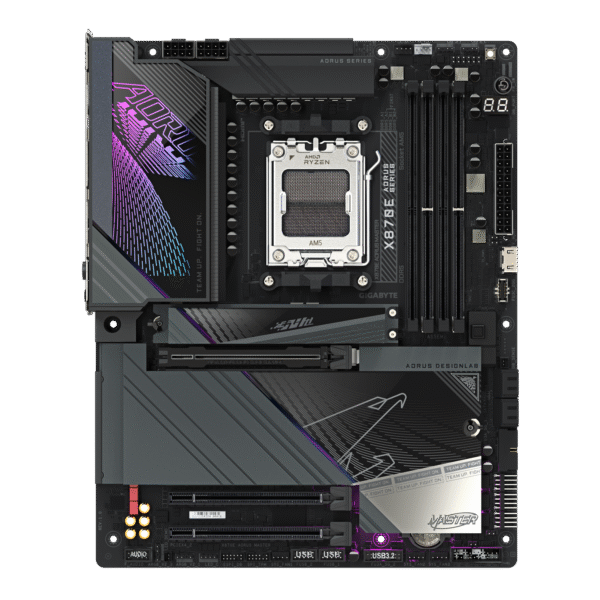 GIGABYTE X870E AORUS Master AMD AM5 LGA 1718 Motherboard, ATX, DDR5, 4X M.2, PCIe 5.0, USB4, WIFI7, 5GbE LAN, EZ-Latch - Image 5