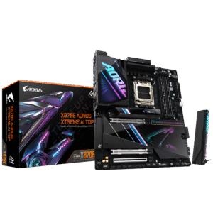 GIGABYTE X870E AORUS Xtreme AI TOP AMD AM5 LGA 1718 Motherboard, E-ATX, DDR5, 4X M.2, PCIe 5.0, USB4, WIFI7, 10GbE LAN, EZ-Latch