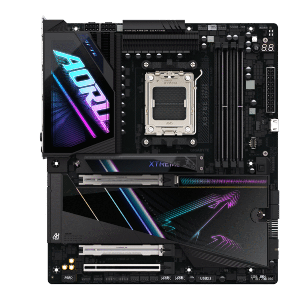 GIGABYTE X870E AORUS Xtreme AI TOP AMD AM5 LGA 1718 Motherboard, E-ATX, DDR5, 4X M.2, PCIe 5.0, USB4, WIFI7, 10GbE LAN, EZ-Latch - Image 2