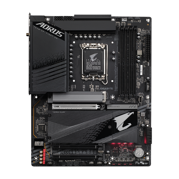 GIGABYTE Z790 AORUS Elite AX DDR4 (LGA 1700/ Intel Z790/ ATX/ DDR5/ Quad M.2/ PCIe 5.0/ USB 3.2 Gen2X2 Type-C/Intel WiFi 6E/ 2.5GbE LAN/Q-Flash Plus/PCIe EZ-Latch/Gaming Motherboard - Image 2
