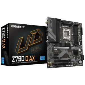 Gigabyte Z790 D AX Ultra Durable Intel 1700 Socket Motherboard, ATX, 4x DDR5 Slots, 3x M.2 Sockets, 2x USB-C Port, 2.5GbE LAN, Wi-Fi 6E, 1x DisplayPort / 1x HDMI Port
