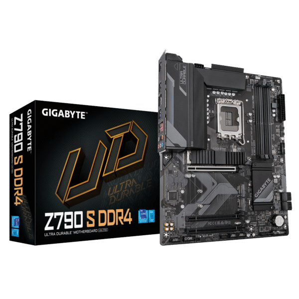 GIGABYTE Z790 S DDR4 Ultra Durable Intel 1700 Socket Motherboard ATX 4x DDR4 Slots 3x M.2 Sockets 1x USB-C Port Fitted I O Shield 2.5GbE LAN 1x