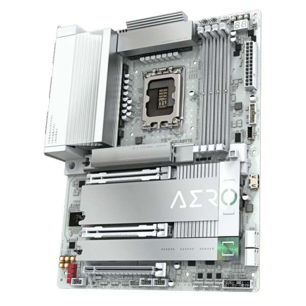 GIGABYTE Z890 AERO G Intel Core Ultra (Series 2) LGA 1851 Motherboard, ATX, DDR5, 5xM.2, PCIe 5.0, Thunderbolt 4, WIFI7, Dual 2.5Gbe LAN, EZ-Latch - Image 4