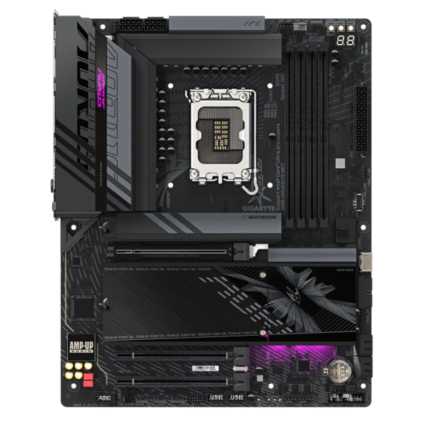 GIGABYTE Z890 AORUS Elite WIFI7 Intel Core Ultra (Series 2) LGA 1851 Motherboard, ATX, DDR5, 4X M.2, PCIe 5.0, Thunderbolt 4, WIFI7, 2.5GbE LAN, EZ-Latch - Image 2
