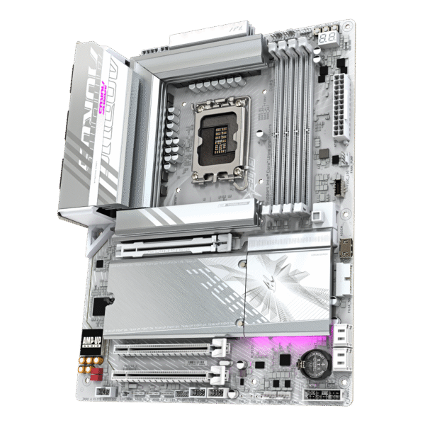 GIGABYTE Z890 AORUS Elite WIFI7 ICE Intel Core Ultra (Series 2) LGA 1851 Motherboard, ATX, DDR5, 3X M.2, PCIe 5.0, Thunderbolt 4, WIFI7, 2.5GbE LAN, EZ-Latch - Image 4