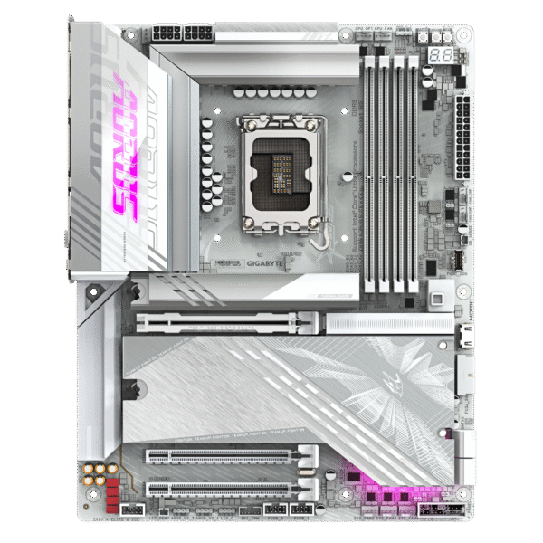 GIGABYTE Z890 AORUS Elite X ICE Intel Core Ultra (Series 2) LGA 1851 Motherboard, ATX, DDR5, 5X M.2, PCIe 5.0, Thunderbolt 4, WIFI7, 2.5GbE LAN, EZ-Latch - Image 4