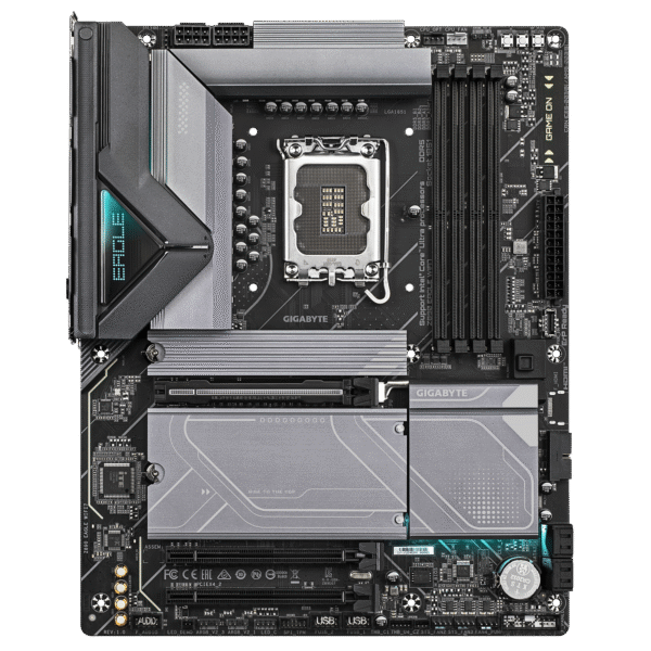 GIGABYTE Z890 Eagle WIFI7 Intel Core Ultra (Series 2) LGA 1851 Motherboard, ATX, DDR5, 4X M.2, PCIe 5.0, USB4, WIFI7, 2.5GbE LAN, EZ-Latch - Image 2