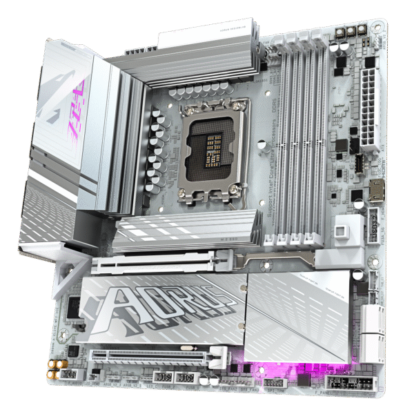 GIGABYTE Z890M AORUS Elite WIFI7 ICE Ultra Core (Series 2) LGA 1851, ATX, DDR5, 3X M.2, PCIe 5.0, Thunderbolt 4, WIFI7, 2.5GbE LAN, EZ-Latch - Image 3
