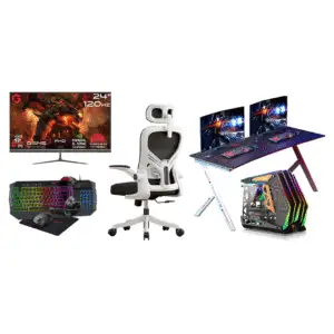 Full Gaming Setup – i3 12100F + RTX 3050 + 24” 120Hz Monitor + 4-in-1 Combo + Table + Chair