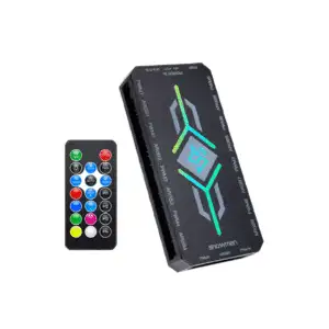 SNOWMAN H9 Professional Smart ARGB Fan Controller Hub – 5V Sync with Motherboard