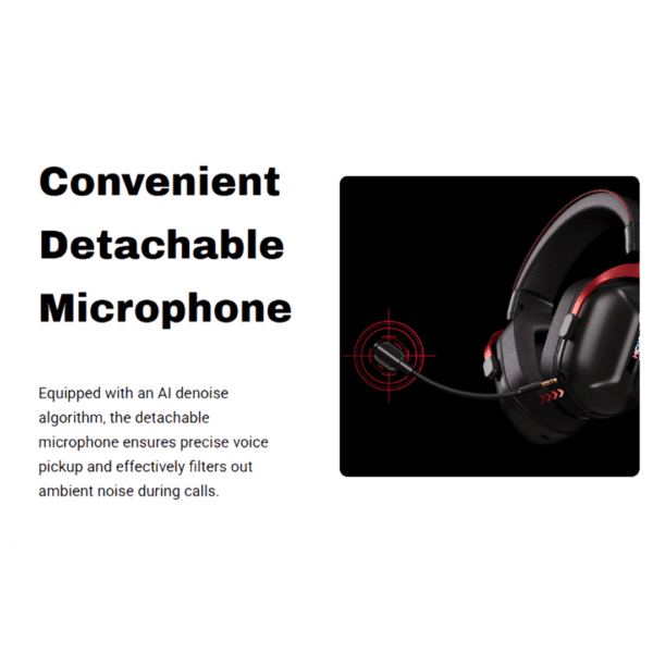 MCHOSE S9 Wireless Tri‑Mode Gaming Headset – Black - Image 9