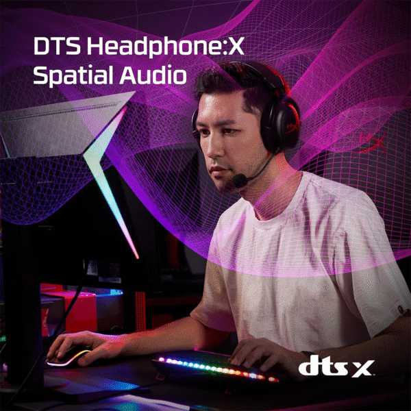 HyperX Cloud Core – Wireless Gaming Headset | DTS Headphone:X | 20+ Hour Battery | Memory Foam Comfort | Noise-Canceling Mic - Image 8