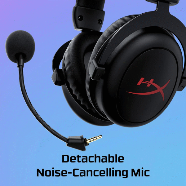 HyperX Cloud Core – Wireless Gaming Headset | DTS Headphone:X | 20+ Hour Battery | Memory Foam Comfort | Noise-Canceling Mic - Image 9