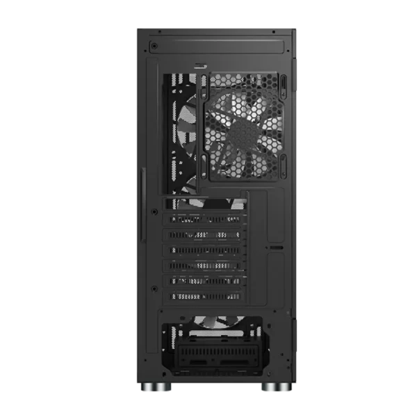 Montech X3 Mesh, 6 Fans - 3x 140mm & 3x 120mm Fixed RGB Lighting Fans, ATX Mid-Tower PC Gaming Case, USB3.0, Door Open Tempered Glass Side Panel, High Airflow - Image 2