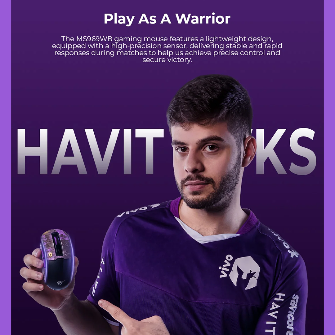 HAVIT RGB Tri-Mode Gaming Mouse Wireless MS969WB x VKS – 16000 DPI | Wired + 2.4GHz + Bluetooth V5.0 - Image 12