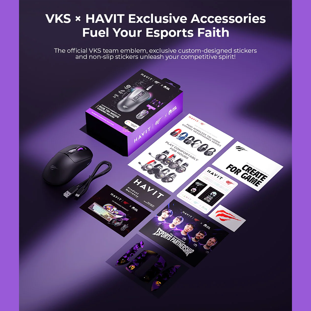 HAVIT RGB Tri-Mode Gaming Mouse Wireless MS969WB x VKS – 16000 DPI | Wired + 2.4GHz + Bluetooth V5.0 - Image 15