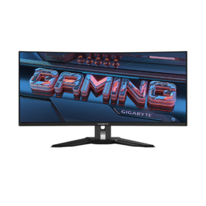GIGABYTE MO34WQC2 34" QD-OLED Curved Gaming Monitor – WQHD 3440x1440 – 240Hz – 0.03ms – FreeSync Premium Pro – USB-C KVM – HDMI/DP – Adjustable – Black