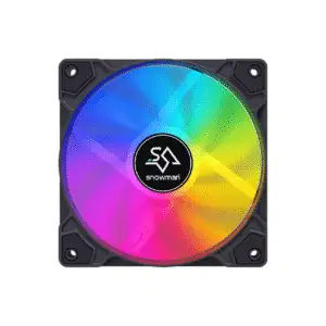 SNOWMAN BM-XF120-ARGB – 120mm High Wind ARGB Case Fan | 4-Pin PWM + 3-Pin ARGB