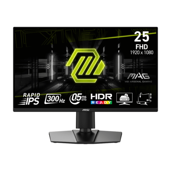 MSI MAG 255XF – 25" FHD, 300Hz, 0.5ms, Rapid IPS, Adaptive Sync Esports Gaming Monitor