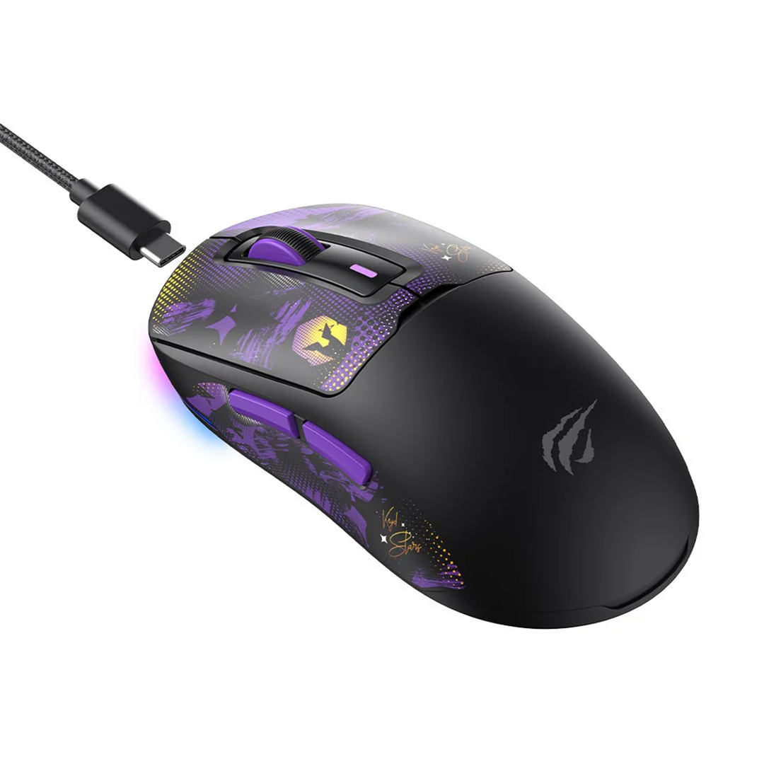 HAVIT RGB Tri-Mode Gaming Mouse Wireless MS969WB x VKS – 16000 DPI | Wired + 2.4GHz + Bluetooth V5.0 - Image 2