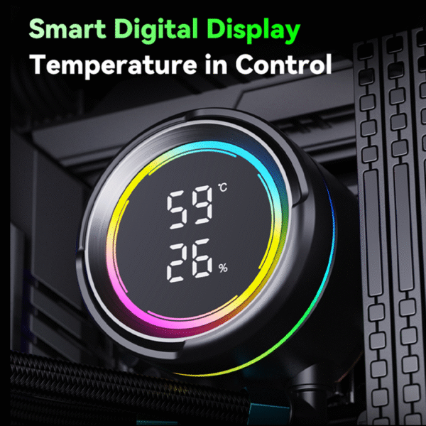 SNOWMAN KM360-ARGB – 360mm AIO Liquid CPU Cooler | Triple Silent RGB Fans | Extreme Performance Cooling - Image 2