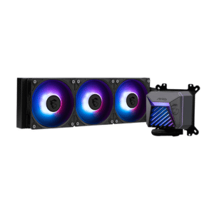 MSI MAG CORELIQUID A15 360 – AIO ARGB CPU Liquid Cooler | 360mm Radiator | LGA 1851 Ready | Triple 120mm ARGB Fans – Black