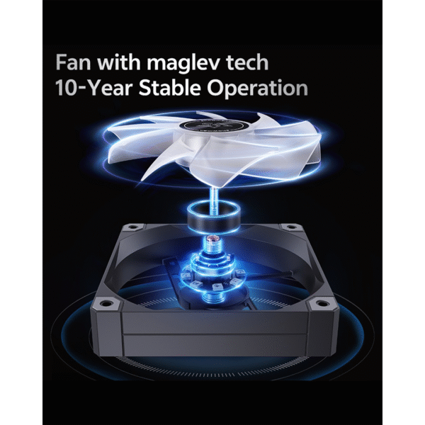 SNOWMAN MT4-V4D-ARGB CPU Cooler – 120mm ARGB Fan | 4 Heat Pipes | Digital Display - Image 6