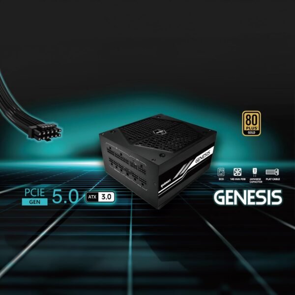 Raidmax Genesis AEG 1000 Watt 80 Plus Gold Certified ATX 3.0 Gaming Power Supply with PCI-E Gen 5 12VHPWR Connector, Japanese Capacitors, Full Modular - Image 6
