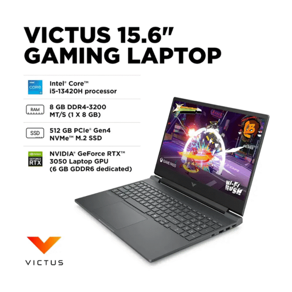 HP Victus 15-fa2013dx Gaming Laptop – i5-13420H | 8GB RAM | 512GB SSD | RTX 3050 | 15.6" FHD 144Hz - Image 7