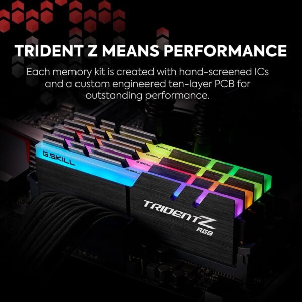 G.SKILL Trident Z RGB Series (XMP) DDR4 RAM 16GB (2x8GB) 3600MT/s CL18-22-22-42 1.35V Intel AMD Desktop Computer Memory UDIMM - Image 4