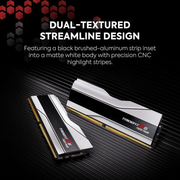  G.SKILL DDR5 6000MHZ 64GB (2X32GB) AMD EXPO TRIDENT Z5 NEO RGB - Image 5