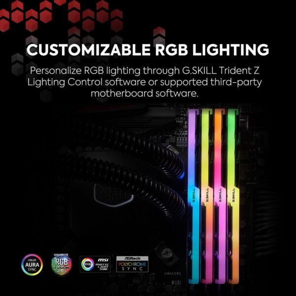 G.SKILL Trident Z RGB Series (XMP) DDR4 RAM 16GB (2x8GB) 3600MT/s CL18-22-22-42 1.35V Intel AMD Desktop Computer Memory UDIMM - Image 3